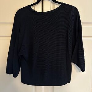 Black Ribbed Women's Top